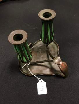 Tiffany Studios, NY Double Chamber Stick